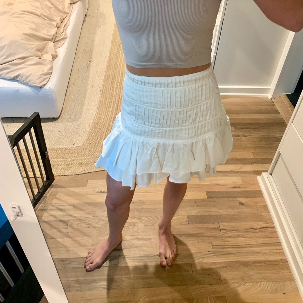 Designer Aje White Mini Skirt View 6